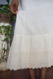 Victorian Cotton Slip Skirt w/ Lace Panel