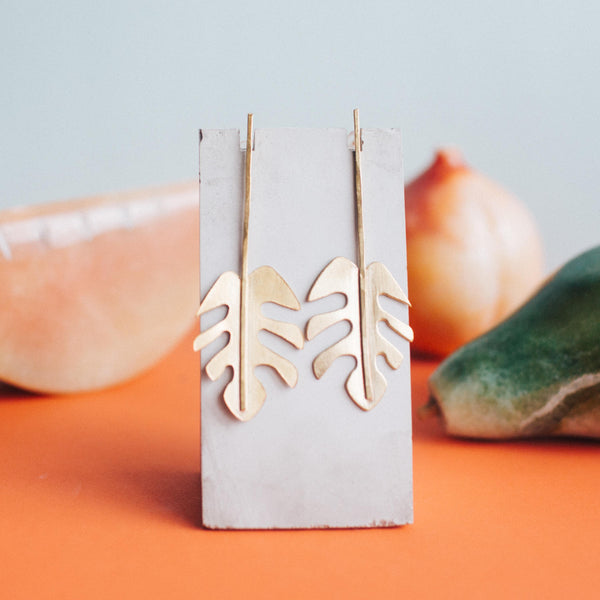 philodendron earrings Mini Philodendron Earring – Blue Dream New Orleans