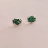 Silver Stone Stud Earrings