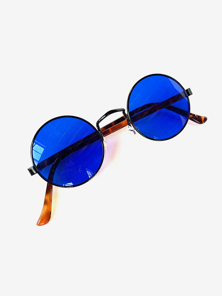 90's Blue Round Sunglasses