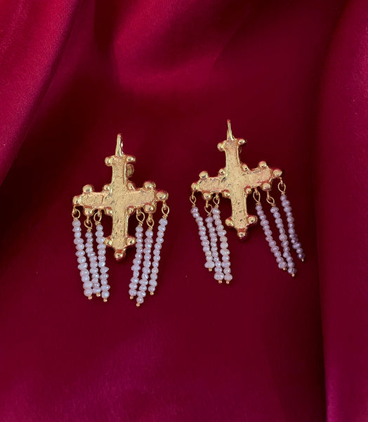 Crotalia Crucifix Earrings