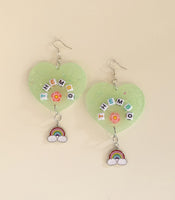 Emo Slut Adornments Resin Glow in the Dark Earrings