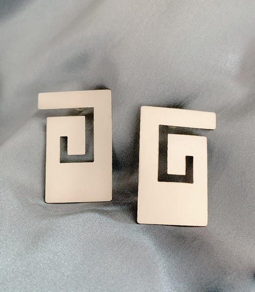 Greco Silver Stud Earring