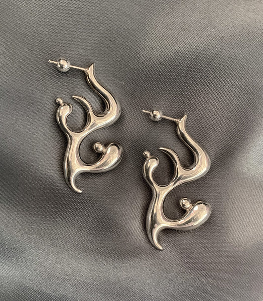 Succulent Flame Earrings