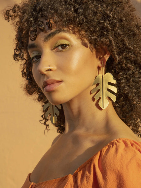 philodendron earrings Philodendron Earring – Blue Dream New Orleans