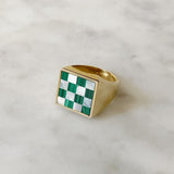 Samuel Checkered Mini Ring